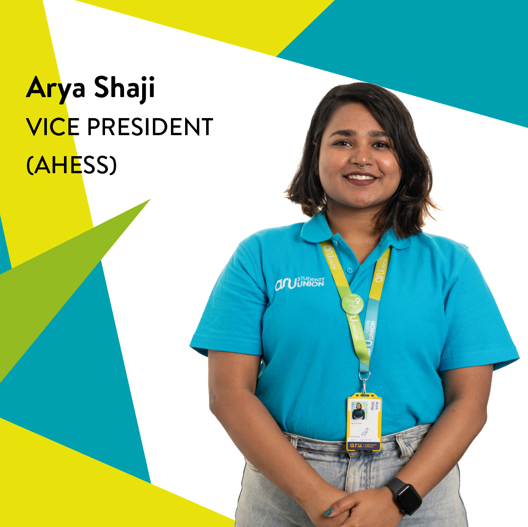 Arya Shaji. Vice President Arts, Humanities, Education & Social Sciences