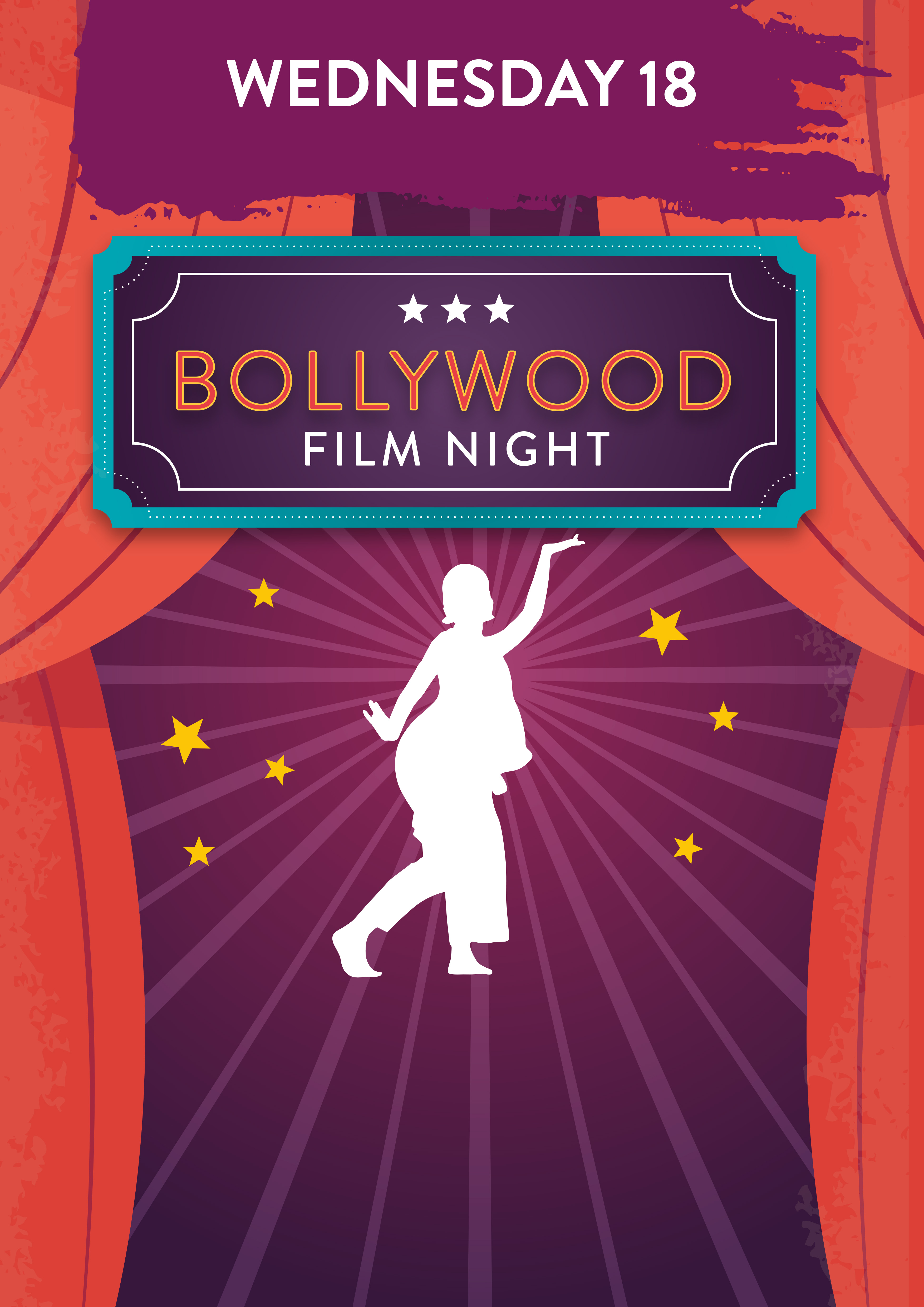 Wednesday 18 January. Bollywood Film Night.