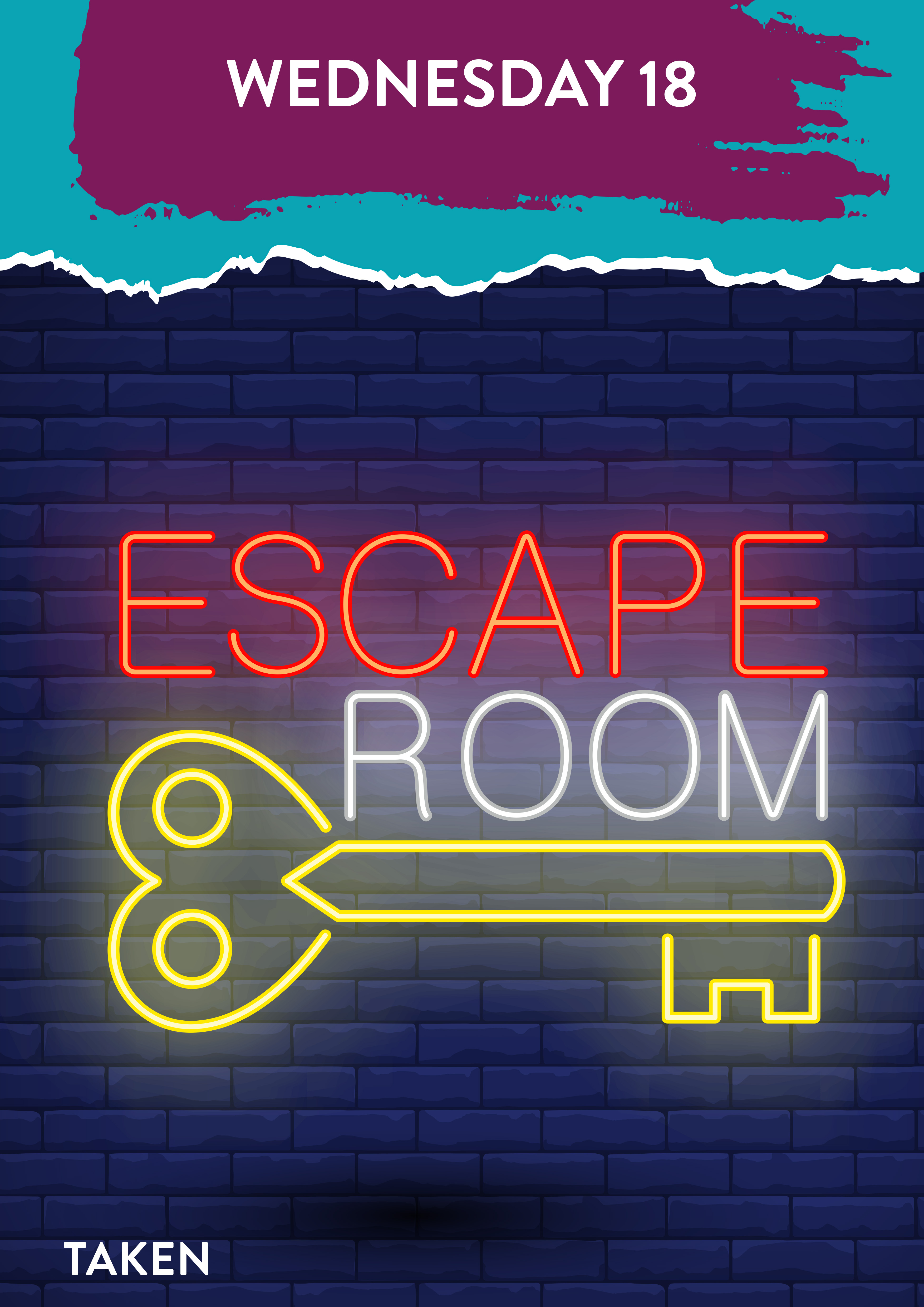 Wednesday 18 January. Escape Room Peterborough. Taken.